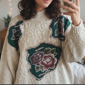 Vintage Fairbrook Knit Boho Hippie Cottagecore Oversized Sweater